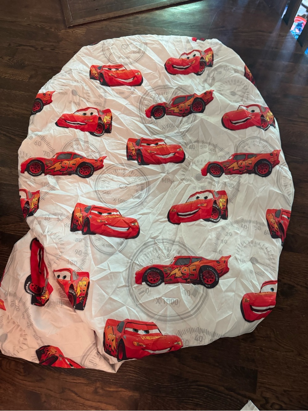 Lightning McQueen Kids Bedding Cover - Red on White